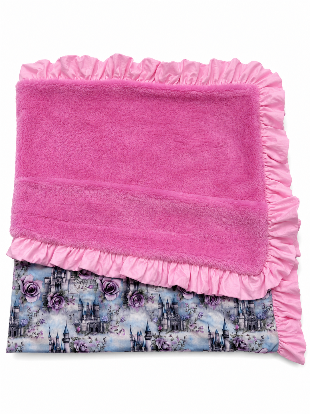 Pink Castle Ruffle Blankets