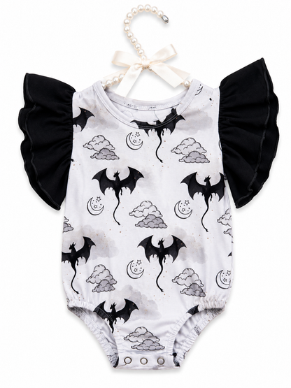 Little Royal Midnight Dragon Romper