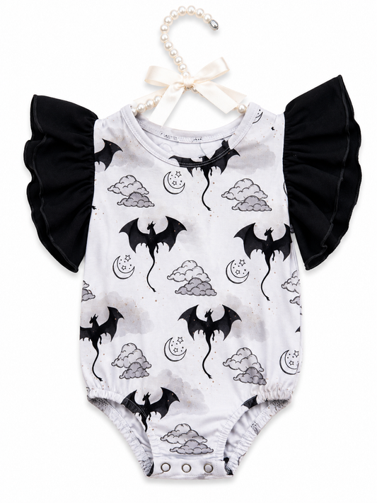 Little Royal Midnight Dragon Romper