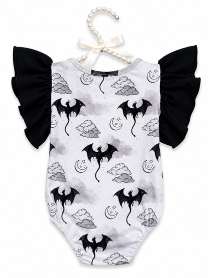 Little Royal Midnight Dragon Romper