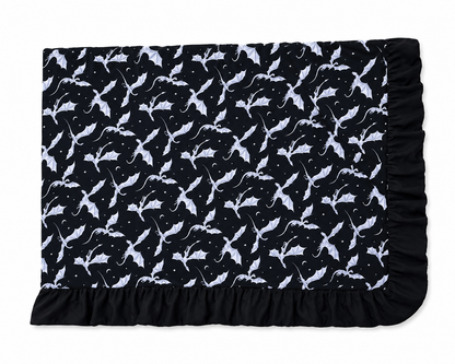 Midnight Dragon Ruffle Blanket