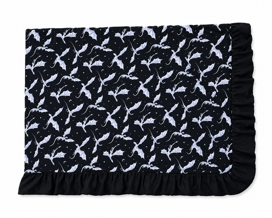 Midnight Dragon Ruffle Blanket