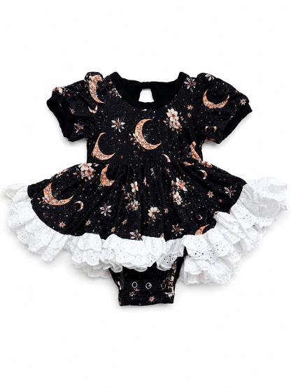 Moonlight Blossom Skirted Bodysuit
