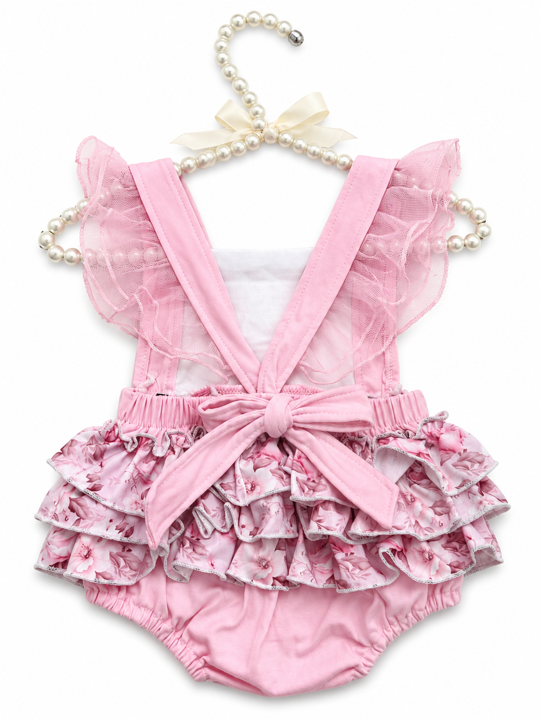 Pink Princess Royal Crown Ruffle Romper